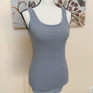 Black and white striped tank medium